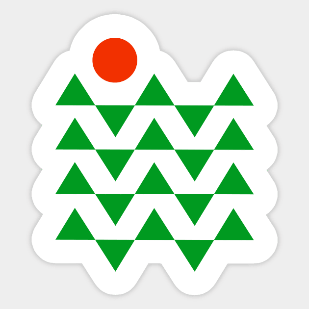 mountains geometrical pattern Sticker by teemarket